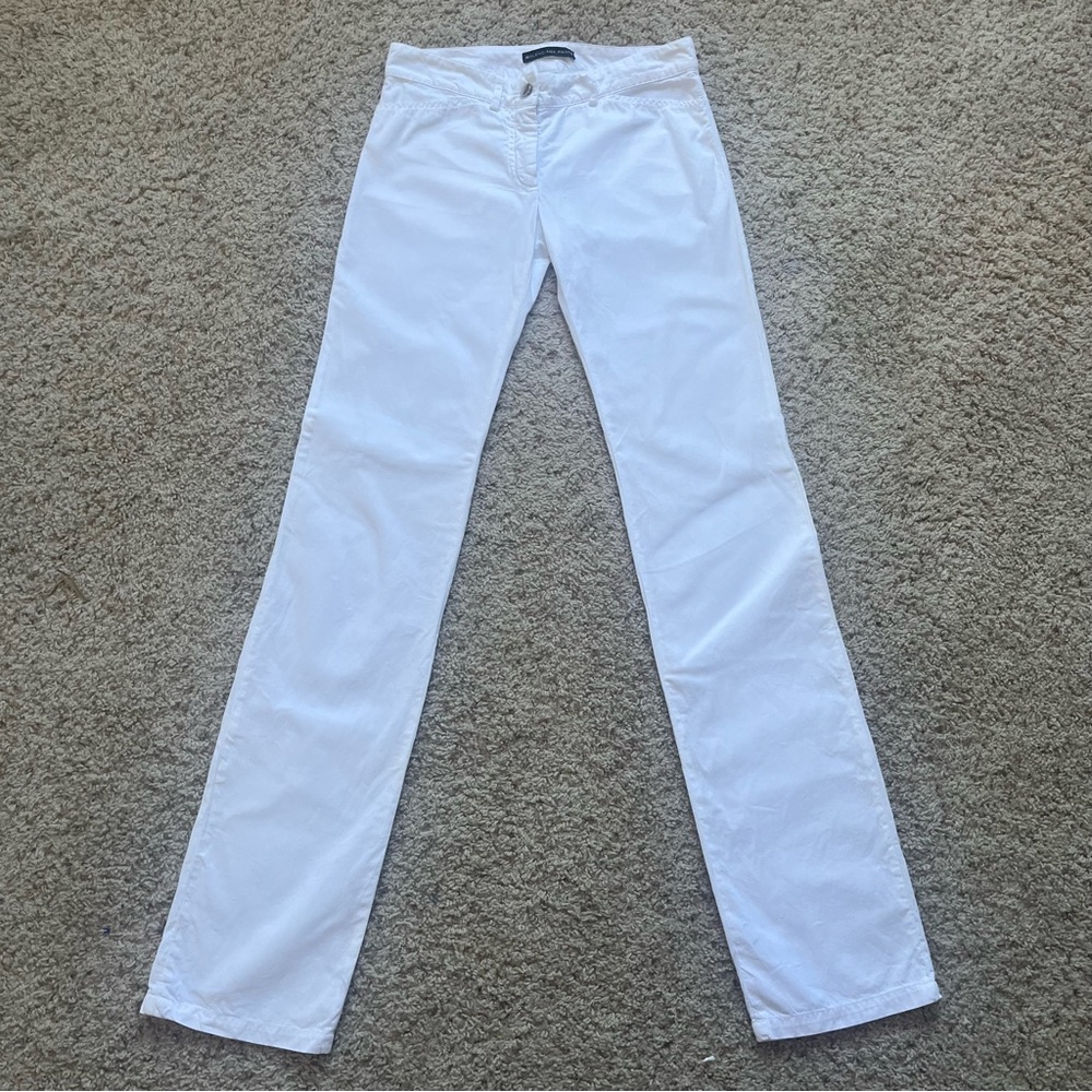 💓Balenciaga Lo-Rise White Cotton Pants - Lightweight Jean -Size 2 (EU 36)